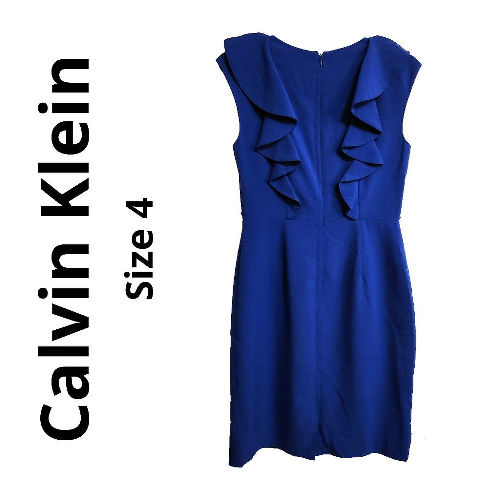 Calvin Klein Sheath Dress with ruffles - Picture 2 of 2